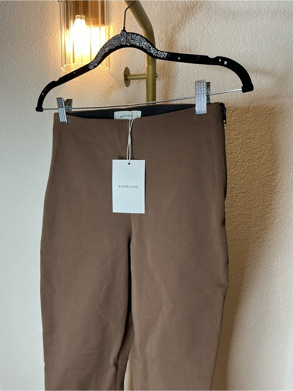 Everlane Brown High-Rise Slim Trousers